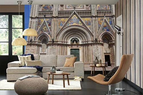 Vlies Fototapete - Kathedrale in Orvieto 375 x 250 cm
